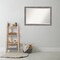 Beveled Bathroom Wall Mirror, Pinstripe Plank Grey Narrow Frame